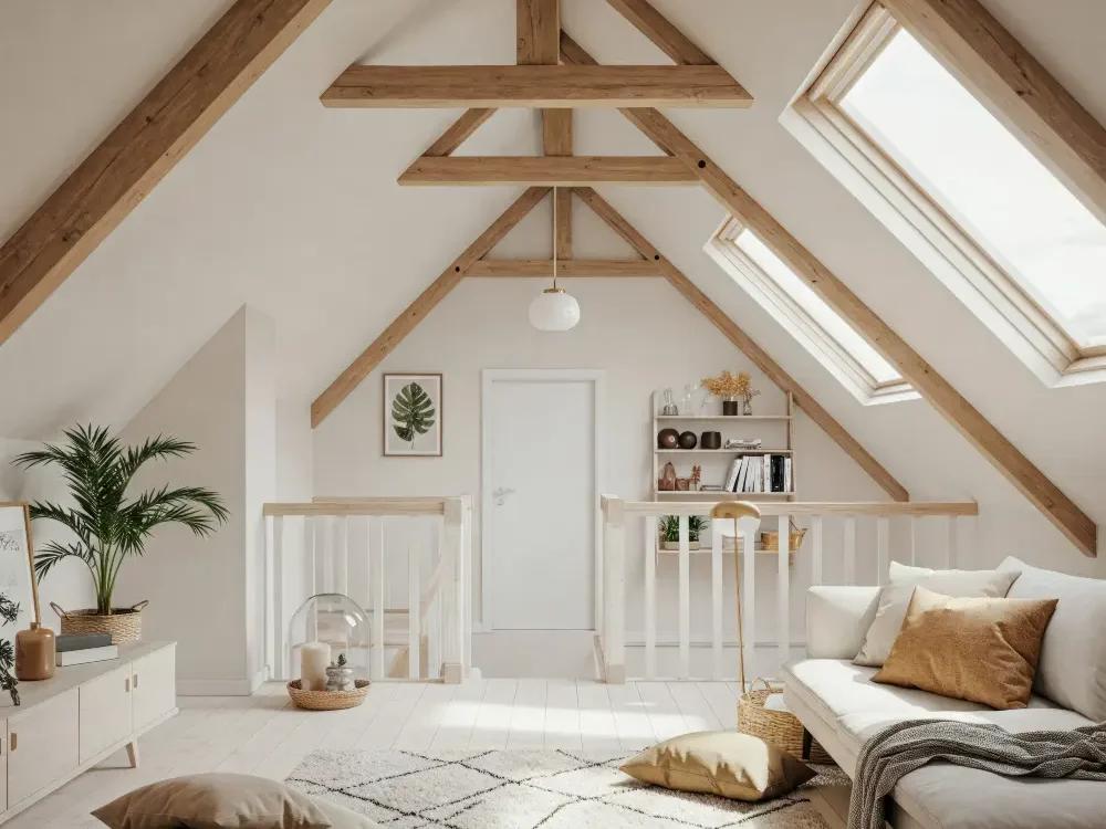 Attic Conversions T Seven team installing modular home sections on site